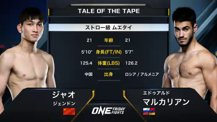 ジャオ・ジェンドン vs. エドゥアルド・マルカリアン