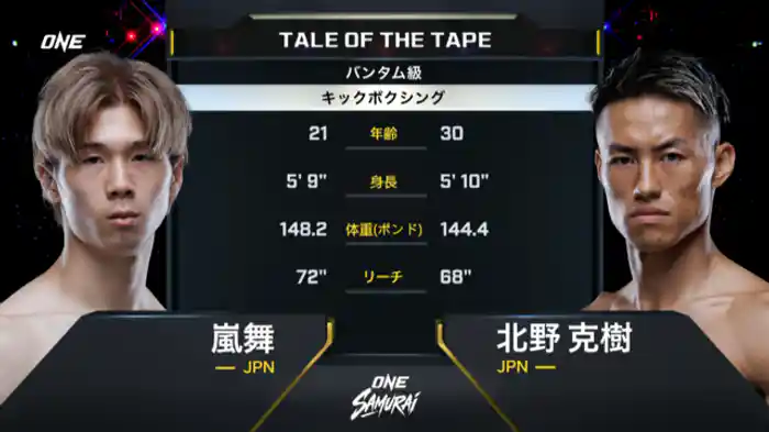 嵐舞 vs. 北野克樹