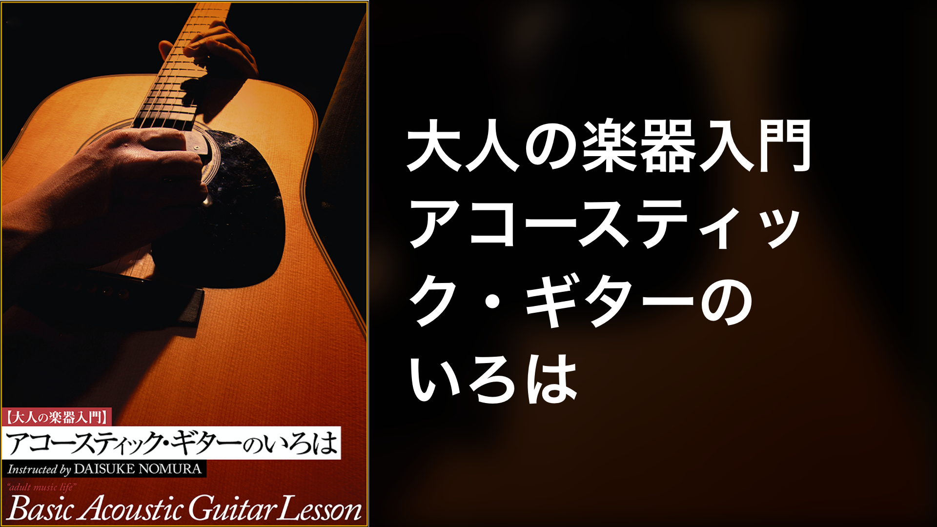 大人の楽器入門 アコースティック・ギターのいろは(音楽・アイドル