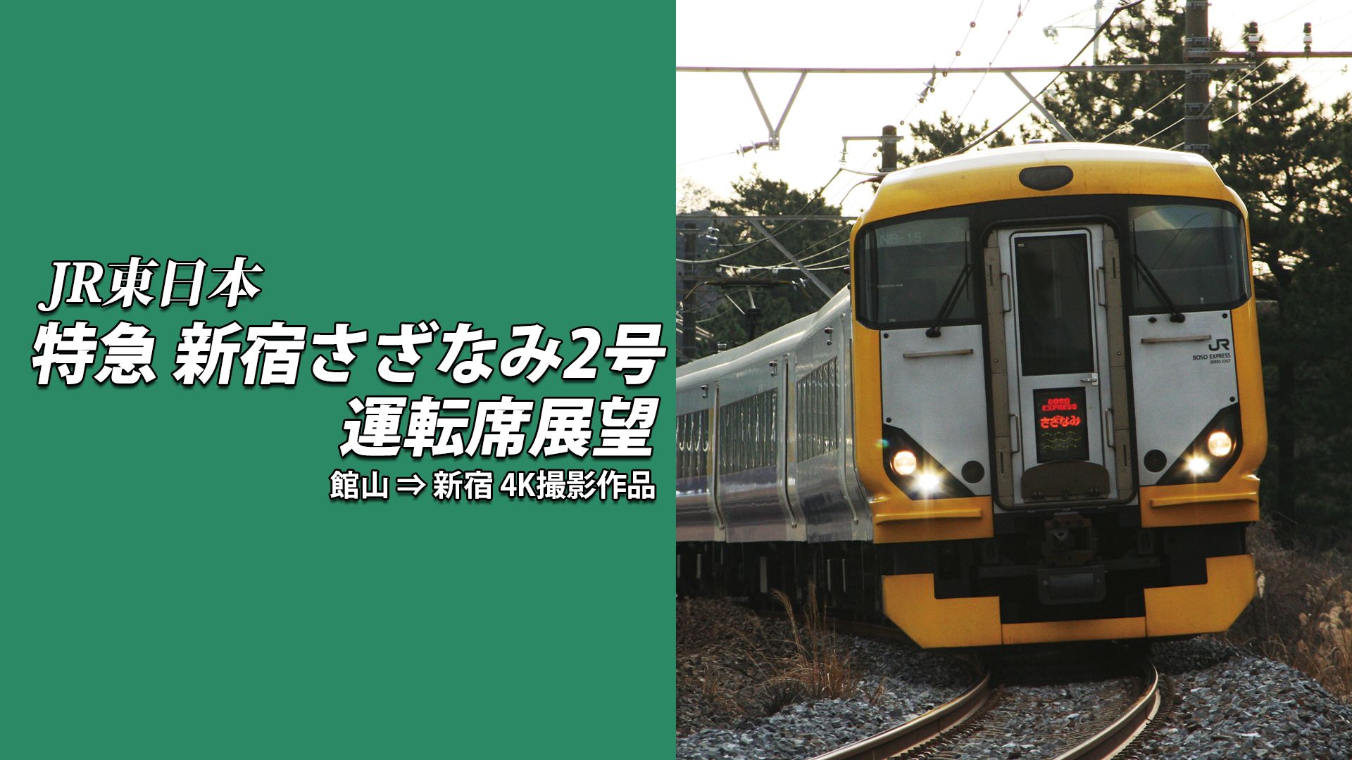 特急 新宿さざなみ2号 運転席展望 館山 ⇒ 新宿