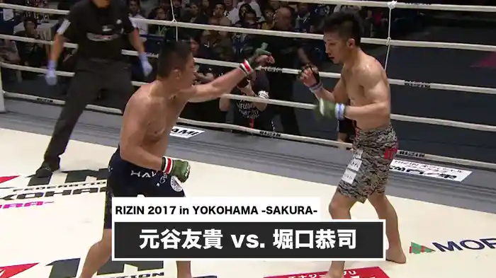 元谷友貴 vs. 堀口恭司【RIZIN 2017 in YOKOHAMA -SAKURA-】