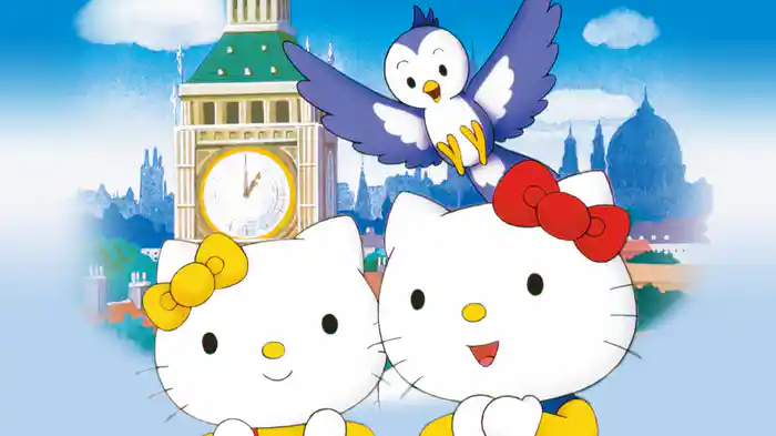 ハローキティのとまった大時計