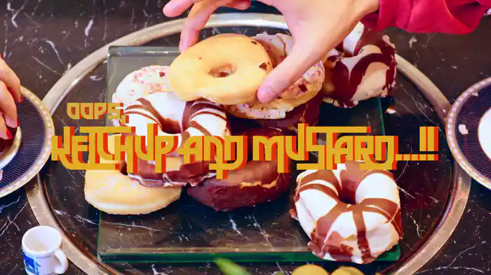 oops, ketchup and mustard...!!