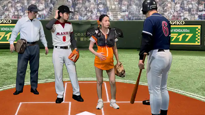 エイリアンVSアイドルノーパン始球式