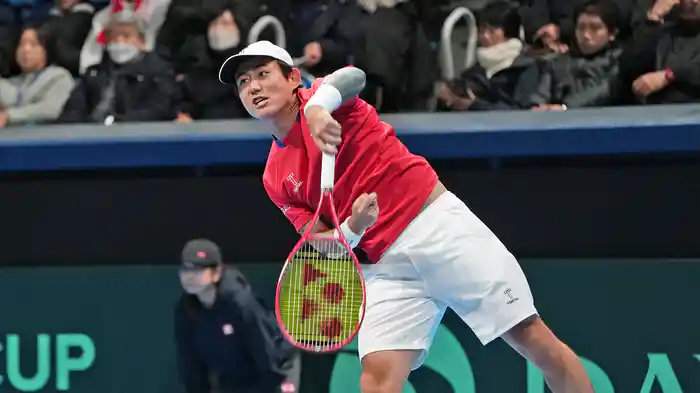 デビスカップ2026 ファイナル予選1回戦 日本 VS オーストリア ハイライト 西岡良仁 VS J.ロディオノフ