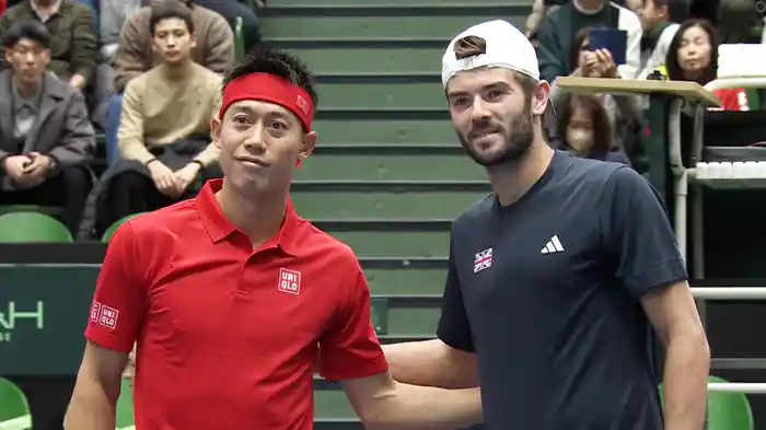 デビスカップ2025 ファイナル予選1回戦 日本 VS イギリス ハイライト 錦織圭 VS J.ファーンリー
