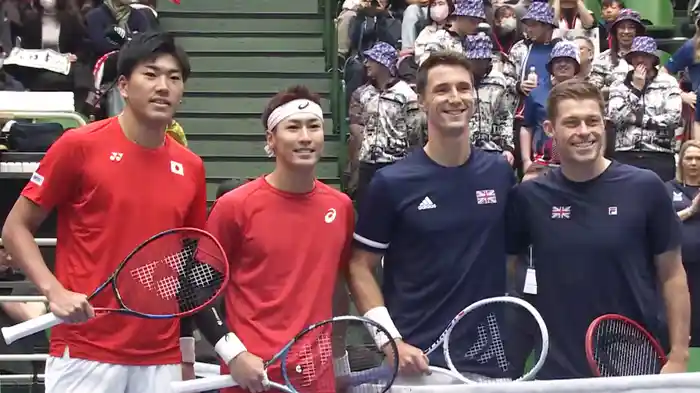 デビスカップ2025 ファイナル予選1回戦 日本 VS イギリス ハイライト 綿貫陽介/柚木武 VS J.ソールズベリー/N.スクプスキ