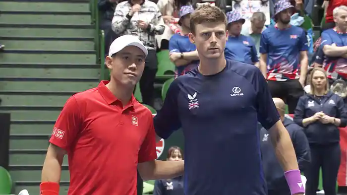 デビスカップ2025 ファイナル予選1回戦 日本 VS イギリス ハイライト 錦織圭 VS B.ハリス